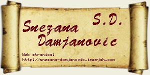 Snežana Damjanović vizit kartica